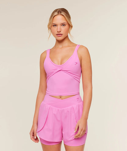 GYMSHARK CROSSOVER BACK TANK - FOCUS PINK