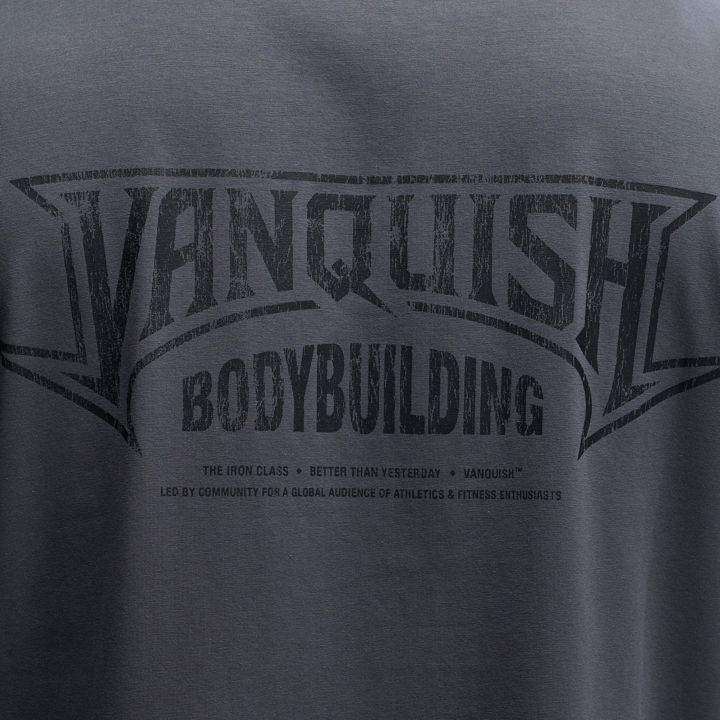 BODYBUILDING EMBLEM CHARCOAL OVERSIZED BOXY T SHIRT