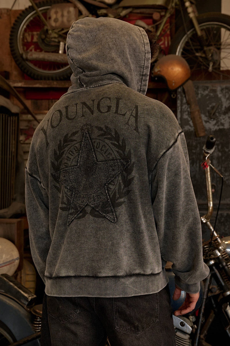 STAR CREST ZIP-UPS - GREY WASH