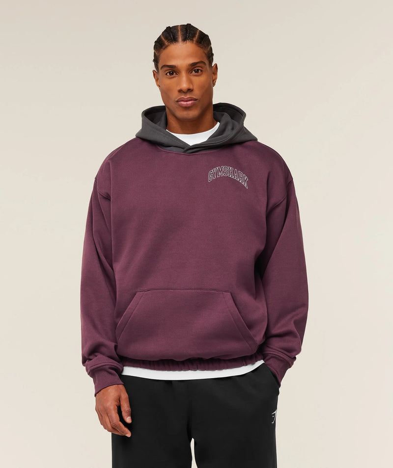 COLLEGIATE TECH HOODIE - IMPACT BURGUNDY