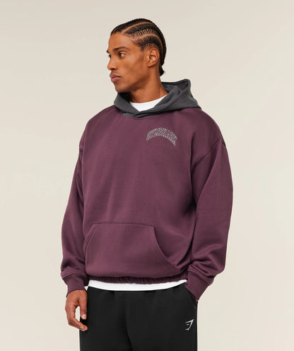 COLLEGIATE TECH HOODIE - IMPACT BURGUNDY