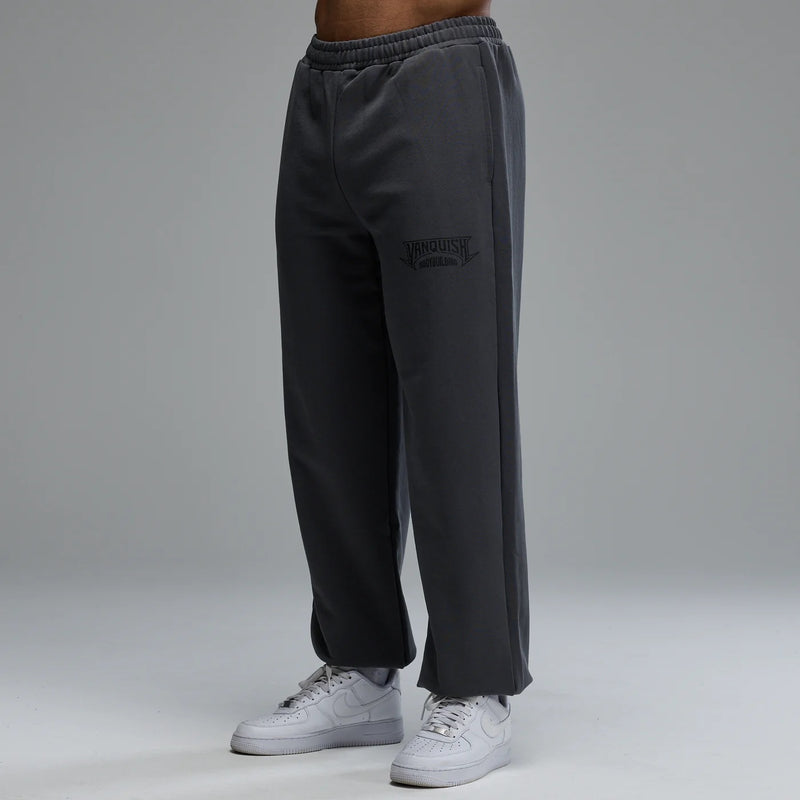 BODYBUILDING EMBLEM CHARCOAL OVERSIZED SWEATPANTS