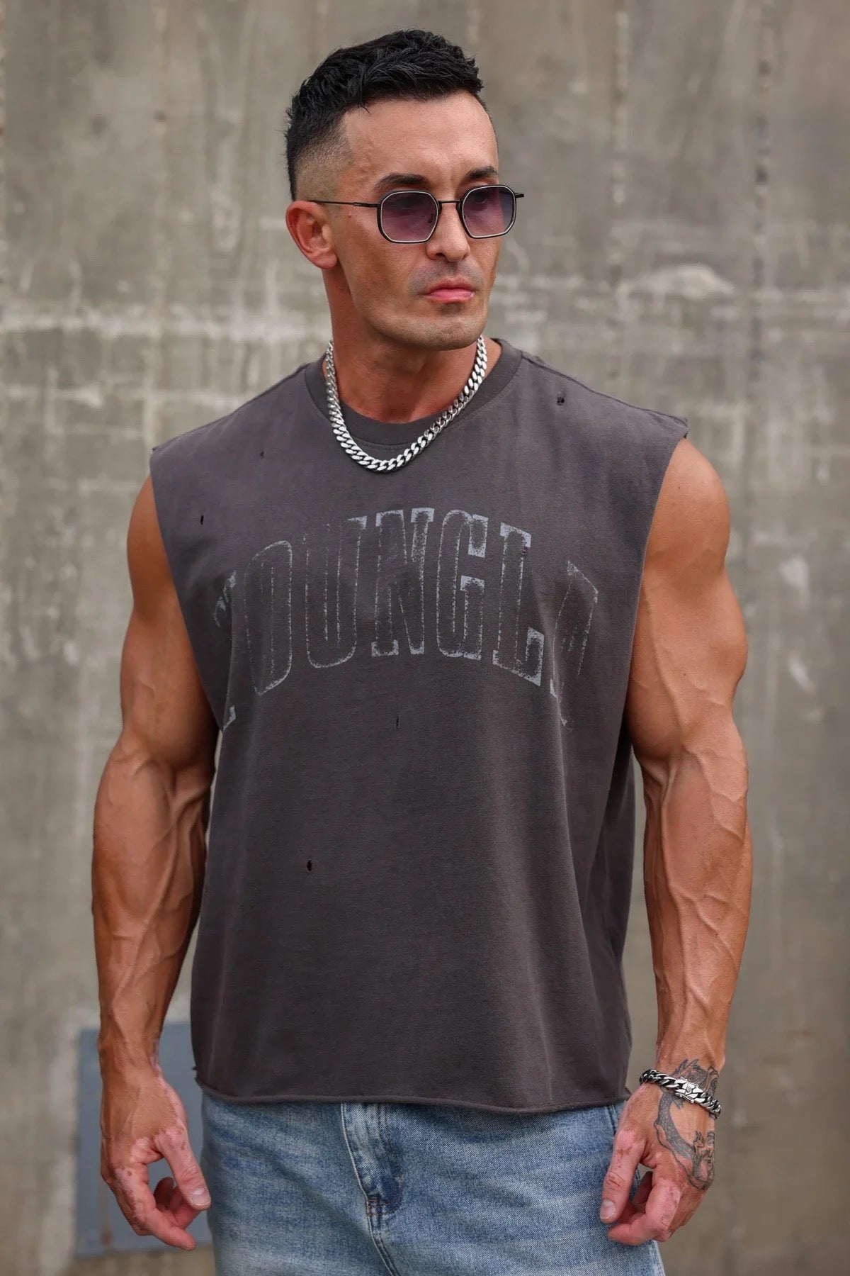 SINCE '14 CUT-OFFS - CHARCOAL WASH