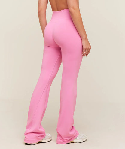 GYMSHARK SOFT SCULPT FLARED LEGGINGS - FOCUS PINK