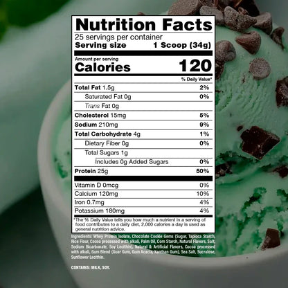 BUM ITHOLATE PROTEIN - MINT CHIP ICE CREAM (INCLUYE 2 PROTEIN BARS)