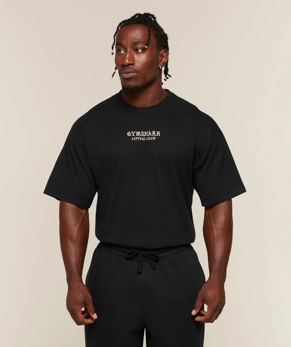 GYMSHARK LIFTING STATUE GRAPHIC T-SHIRT - BLACK