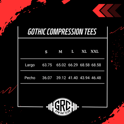 GOTHIC COMPRESSION TEES BLACK/BLUE