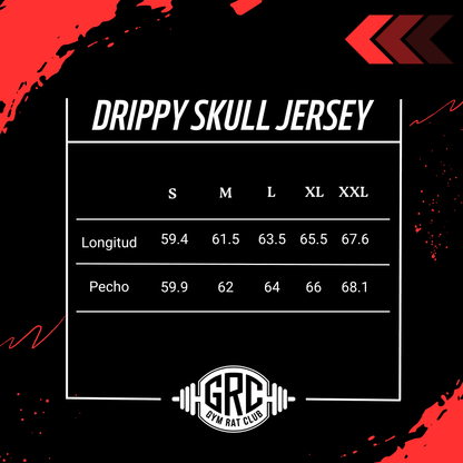 DRIPPY SKULL JERSEY BURGUNDY