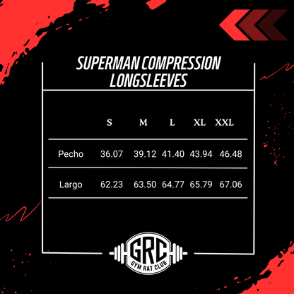 SUPERMAN COMPRESSION LONGSLEEVES BLACK