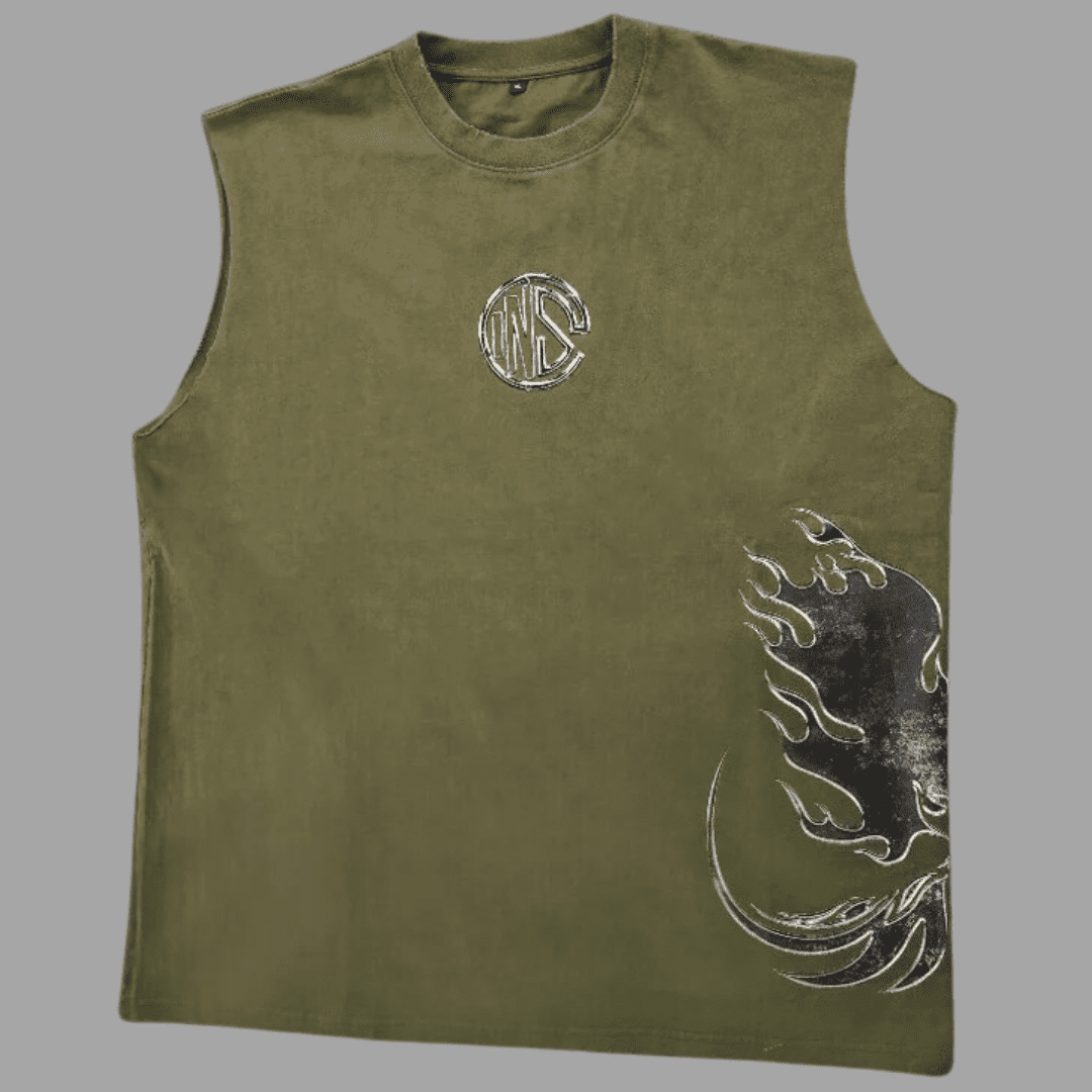 RISING PHOENIX CUTOFF FOREST GREEN