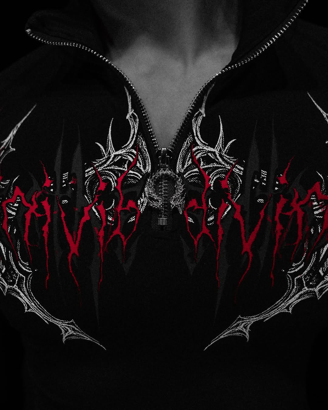 VOID TECH™ DEATHWING LONGSLEEVE QUARTER ZIP COMPRESSION [HEAVENLY RED]