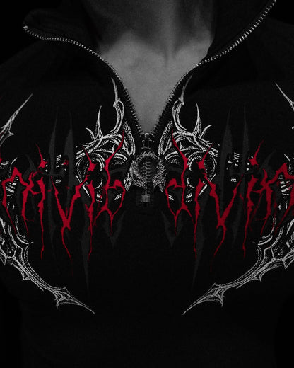 VOID TECH™ DEATHWING LONGSLEEVE QUARTER ZIP COMPRESSION [HEAVENLY RED]