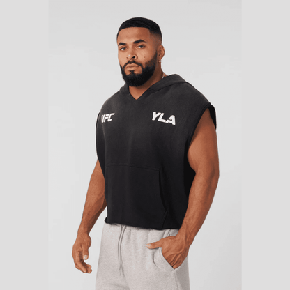 UFC CUT-OFF HOODIE BLACK