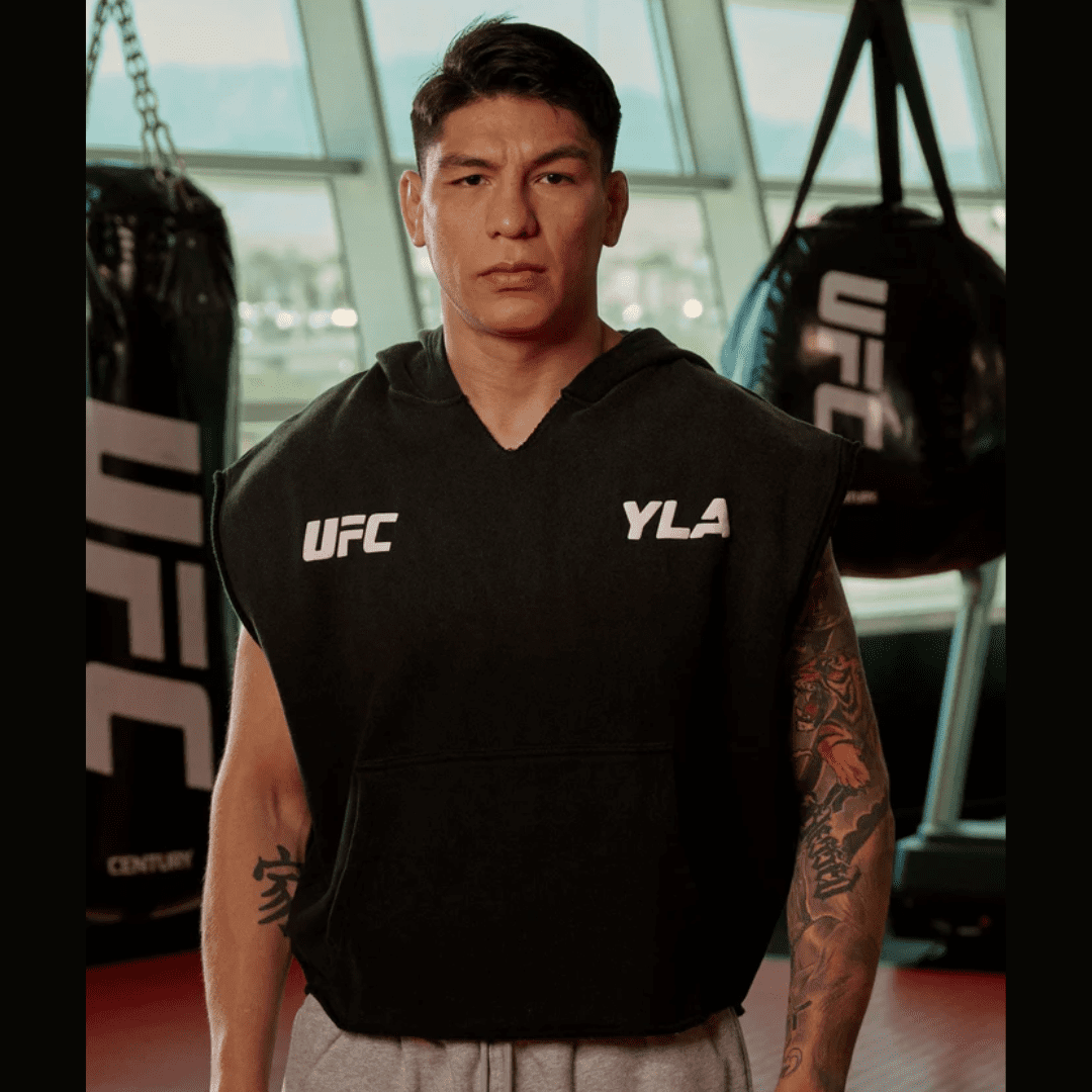 UFC CUT-OFF HOODIE BLACK