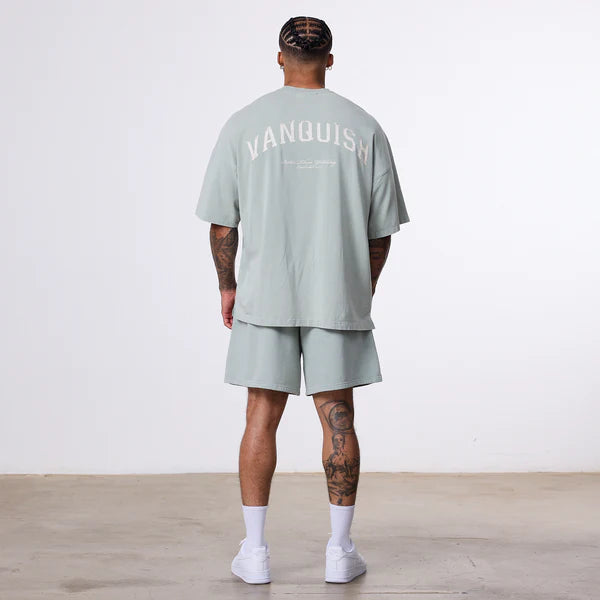 VANQUISH BETTER THAN YESTERDAY SWEAT SHORTS SAGE GREEN