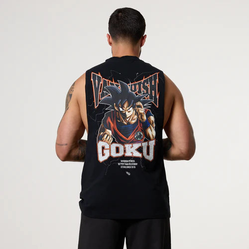VANQUISH DBS GOKU BLACK SLEEVELESS T-SHIRT