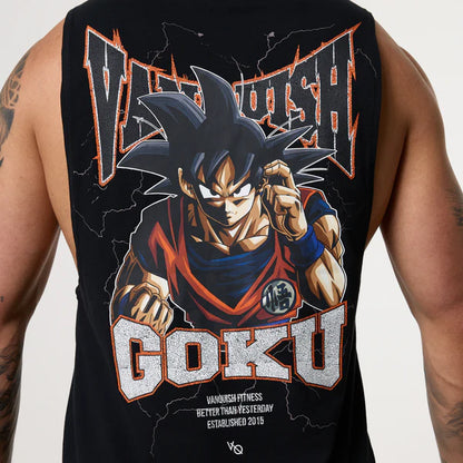 VANQUISH DBS GOKU BLACK SLEEVELESS T-SHIRT