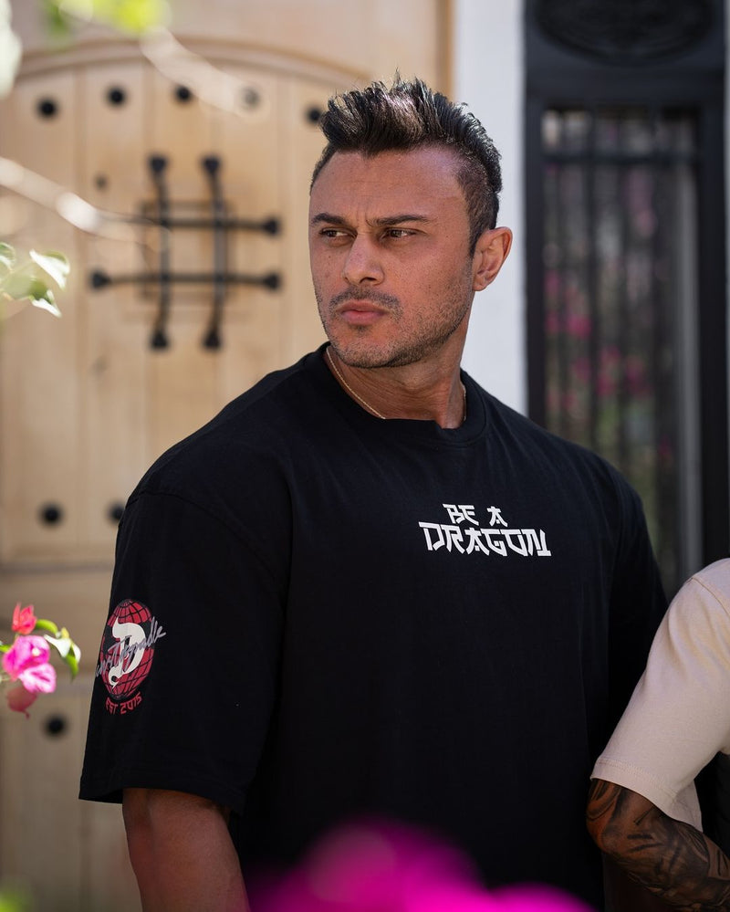 BE A DRAGON OVERSIZED T-SHIRT BLACK