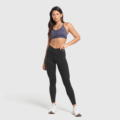 RUCHED SPORTS BRA WEIGHTED PURPLE