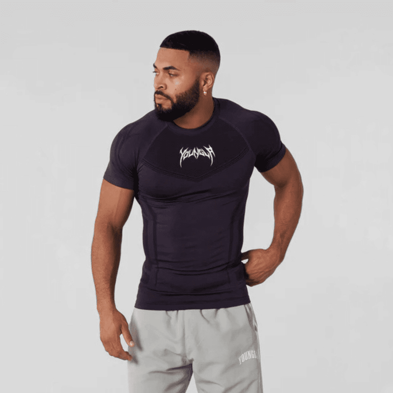 WARRIOR COMPRESSION TEES DARK PURPLE